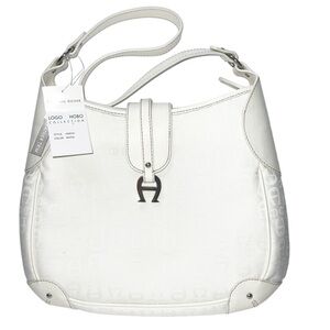 NEW Vintage ETIENNE AIGNER Large Jaquard Leather Monogram Shoulder Bag Handbag